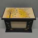 Cremation Urns for Human Ashes Adult Male Female, Women Man Large 250 lbs Decorative Memorial Urn for Ashes Dad Mom, Burial Funeral Wooden Urn, Black, VT-U002