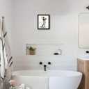 Funny Highland Cow Wall Art Motivational Wall Decor 8x10 Inches, Framed Inspirational Quotes Sports Poster Prints Animal Canvas Pictures for Golf Decor Living Room Office Art