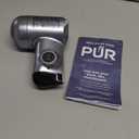 PUR Plus Horizontal Faucet Mount Filtration System with 3-in-1 Lead Reducing Filter, Water Filter for Sink, Lasts 100 Gallons, Compatible with Sinks with External Aerators, Metallic Grey