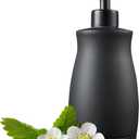 304 Stainless Steel Countertop Black Soap Dispenser Rust Resistant Leak-Proof Liquid Hand Sanitizer Pump with Hopperfor Kitchen Sink, Countertop, Bathroom (13.5oz/400ml)