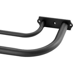 Matte Black Double Curtain Rods - 84-120 Inches, Wrap Around Design, Room Darkening, Adjustable 1-Inch Front and 5/8 Inch Back