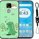 Nuouxoco for ANS Artia ACK2326 Case, for ACK2326 Phone Case Cute Funny Green Cartoon Dinosaur for Girly Women Girls with Lanyard Strap Slim TPU Shockproof Protection Cover - Cute Dinosaur
