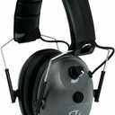WALKER'S Single Mic Compact Folding Sound-Enhancing Hunting Gun Range Shooting Hearing Protection Electronic Muff with Comfort Headband, 2 AAA Batteries Included