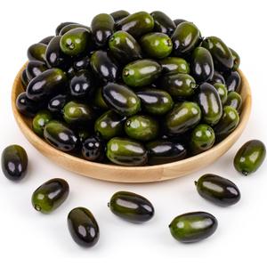 50 PCS Fake Fruits Artificial Olives Simulation Realistic Harvest Party Decor House Kitchen Vase Filler Home Fall Farmhouse Restaurant Photography Props