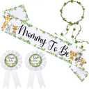 Safari Mom to Be Sash for Baby Shower Decorations Jungle Animals Baby Shower Sash for Gender Reveal Party