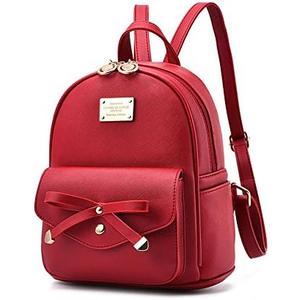 I IHAYNER Girls Bowknot Cute Leather Backpack Mini Backpack Purse for Women