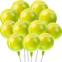 Motionchic 20 Pcs 18 Inch Tennis Balloon Tennis Party Decorations Foil Large for Sports Themed Birthday Women Men Decor Party Supplies, Green