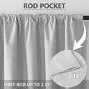 100% Blackout Curtains 108 inch Length 2 Panels Faux Linen Long Drapes for Bedroom Living Room Black Out Room Darkening Curtain Thermal Insulated Back Tab Rod Pocket(W52 x L108, Off-White)