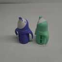 The Minis - Set of 2 - Glass Sippy Cup for Toddlers - 5oz | Spill-Proof | Silicone Straw | Mint Green & Indigo Purple | Liquids Never Touch Plastic