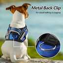 Dog Vest Harness and Patches Set, Animire in Training Service Dog Harness with 10 Dog Patches, Reflective Dog Vest with Handle for Large Dogs, Blue