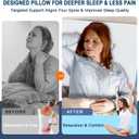 Wedge Pillow for Sleeping, 12" Bed Wedge After Surgery, Back Pain Relief, Memory Foam Pillow Triangle Incline Wedge for Back Support, Leg Elevation, Triangle Wedge 24 x 24 x 12 inch