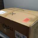 VINGLI Mid Century Modern Accent Chair, Beige Fabric Accent Chairs for Living Room Upholstered Armchair Sofa with Scooped Arms for Bedroom, Apartment, Studio, Office, Waiting Room