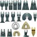 20 x TopsTools FAK20CD Fast Fit OMT Mix Blades for Dewalt Bosch Fein (Non-StarLock) Makita Milwaukee Craftsman Chicago Ryobi Rockwell (HyperLock) Porter Cable Multi Tool Accessories