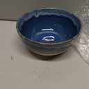 Bosmarlin Small Ceramic Dessert Bowls, 16 Oz, Set of 6, Dishwasher and Microwave Safe, For Cereal, Ice Cream, Soup, Salad, Rice (Deep blue, 16 Oz)