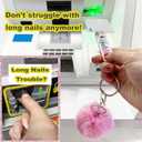 Credit Card Grabber For Long Nails, Cute Acrylic Debit Bank For Women (Pink)