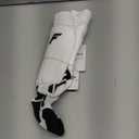 Franklin Sports Youth + Adult Soccer Shin Guard Socks - Built-In Shin Guards - Black/White (X-Small)