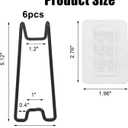 Nirxxiy 6 Pcs Picture Frame Stand, Table top easel, Stainless Steel Picture Holder Stand with Self-Adhesive for 5.9 to 10.2 inch Picture Frame Easel (Black, 5.12 x 2.17)