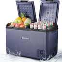 BODEGACOOLER 12 Volt Refrigerator, 100QT(95L) IPX4 Waterproof Electric Cooler, Car Fridge Dual Zone APP Control with 12/24V DC 110-240V AC, -4~68, Portable Freezer for Camping,Travel,RV,Road Trips