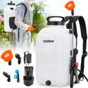 Battery Powered Backpack Sprayer 4 Gallon, Powerful Electric Garden Sprayer with 12V Rechargeable Battery, Telescopic Wand with Trigger-Lock and 4 Mist Nozzles (Charger Included)