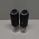 Gravity Electric Salt and Pepper Grinder Set Rechargeable, External Adjustable Coarseness, Automatic Salt and Pepper Shakers Mill with LED Light, 6oz/176ml Large Capacity, House Warming Gifts (2 Pack)