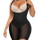 FeelinGirl Plus Size Shapewear bodysuit Faja Postparto Para Mujer Booty Lifting Surgical Fajas Compression Garment Black XX-Large