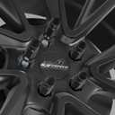 GAsupply M14x1.5 Extended Open End Lug Nuts Black, 1.9" 48mm Tall, 17mm Hex, Conical Seat 60 Degree Bulge Acorn, 20 Pack+1 Lug Nut Lock Key Socket