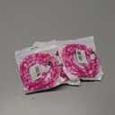 3 x SAMONPOW USB C Cable for iPhone Charger Cord 60W 2 in 1 Multi Fast Charging Cable 3.3FT Cute Beaded Phone Charger USB A to Type C/iOS Cord for iPhone 17 16 15 14 Pro Max/iPad A16/Galaxy S25 24 Pink (Red)