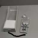 Under Desk Cable Management Tray No Drill, 13.38'' Metal Tray with Clamp for Wire Management, Litwaro Cord Organizer Home Office Damage to Standing Desk, White