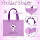 SilTriangle 36 Pcs Purple Christian Gift Bag with Cross & Card, 10"x 8" Non Woven Reusable Religious Church Welcome Tote Bag Bulk with Handle for Baptism Bible First Communions Thanksgiving Xmas