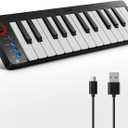 Donner Mini MIDI Keyboard, N-25 25 Key MIDI Controller for Beginner with Velocity-Sensitive Mini Keys&Light-up Rocker&Music Production Software, Small Controlador MIDI with 40 Teaching Courses