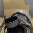 Pro DUXANO 12PC Nonstick Pots and Pans Set&Hybrid 3-Ply Stainless Steel Skillet, High Heat Sear&Fry, 2-Layer Ceramic Induction Cookware, 9H Scratch-Resistant&Anti-Warp,PFAS Free,All Cooktop/Dishwasher (Charcoal Gray)