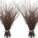 Uieke 100PCS Natural Dried Birch Twigs - 17 Inch Dried Plants Decorative Branches for DIY Crafts, Sticks for Vases Wedding Arrangements Home Wreath Decor (Birch-2 Bundle)