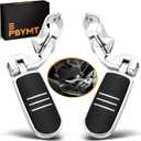 PBYMT Highway Pegs Short Angled 304 Stainless Steel, Highway Footpegs Footrest Fit For 1''&1.25''(25/32mm) Crash Bars Compatible with Harley Davidson Touring Chrome