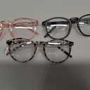 IBOANN Chic & Comfy Blue Light Glasses for Women - 3-Pack Round Frames, Screen-Ready Style with UV Protection Coating