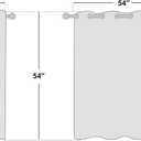 NICETOWN Bedroom Sheer Curtains 54 inch Length - Grommet Top Voile Textured Window Curtains Light and Airy Drapes for Cafe/Loft/Nursery (W54 x L54, 1 Pair, White)