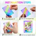 Fiwochic 48 Pcs 2x3 Acrylic Magnetic Picture Frames Bulk Laser Mini Film Photo Frame for Fridge Refrigerator Photo Postcard Office Home Decor