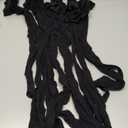 Ramede 6 Pairs Women Fishnet Thigh High Stockings Waist Tights Bow Patterned lace Fishnet Leggings Pantyhose for Halloween (X-Large, Black)