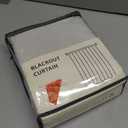 CUCRAF 100% Blackout Window Curtains 84 inches Long 2 Panels Set, Faux Linen Look Thermal Insulated Grommet Drapes, Room Darkening Curtain for Bedroom Living Room (W52 x L84 Inch, Off White)