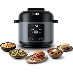 Ninja® HyperHeat™ 9-in-1 Pressure Cooker, 6.5-qt, Stone Purple, PC201SP | Cooks 2X faster, Sear, Sauté, Slow Cook, Steam & Sous Vide, 1200W, PFAS-free pot, removable SimpliServe™ pot for easy serving