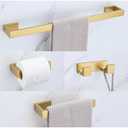 Brushed Gold Bathroom Hardware Set, 1 Piece Bath Towel Bar Set SUS304 Stainless Steel Towel Rack Set for Bathroom, 23.6 inches Bathroom Towel Holder Set Wall Mounted