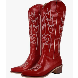 LISHAN Women's Western Boots Cowboy Cowgirl Boots
 8.5
