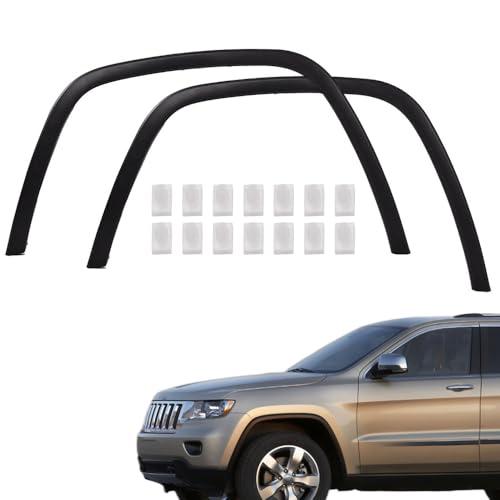 G-PLUS Front Driver & Passenger Side Fender Trim, Compatible with Jeep Grand Cherokee 2011-2016, Black Plastic Wheel Opening Molding Trim Pair Fender Flares
