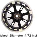 training wheels flash mute wheel bicycle stabiliser mounted Kit compatible for bikes of 12 14 16 18 20 Inch 1 Pair (black)