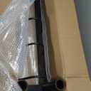 Fitvids Horizontal Plate and Olympic Bar Rack Organizer with Steel Frame and Transport Wheels, 5 Storage Spaces