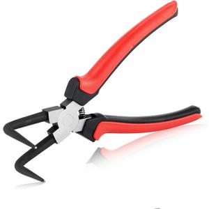 SPEEDWOX Internal Master Cylinder Snap Ring Pliers Internal Ring Remover 90 Degree Bent Nose Retaining Ring Circlip Pliers Long Reach Snap Ring Pliers For Trucks Motorcycles Cars Ring Removal (Black & Red)