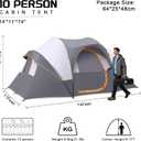 HG 10 Person Camping Tent Waterproof Family Dome Tent for Camping