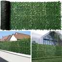 Artificial Ivy Fence Privacy Screen with Mesh Back, 59" x 158" Faux Ivy Vine Leaf Fence Panels, Balcony Privacy Screen, Hedge Wall Decoration for Outside, Garden, Yard, Patio