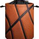Basketball Laundry Hamper Collapsible Kids Laundry Basket for Boys Room Decor Storage Basket Boys Hamper Basketball Room Decor and Accessories