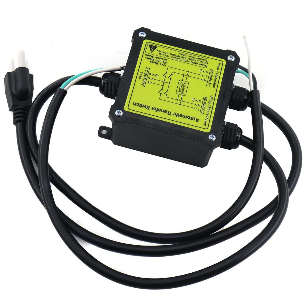 AC120V 15Amp Automatic Transfer Switch Generator Transfer Switch Auto Transfer Switch