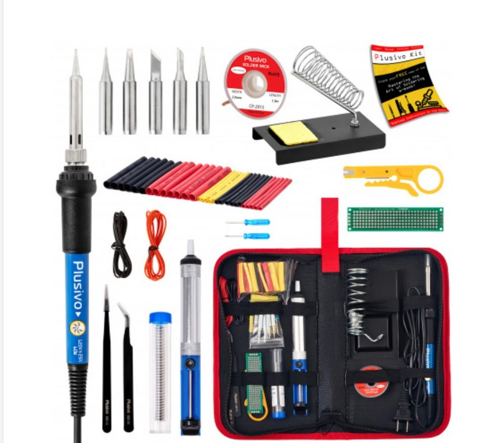 Plusivo Soldering Kit For Electronics (120 V, Plug Type: US)